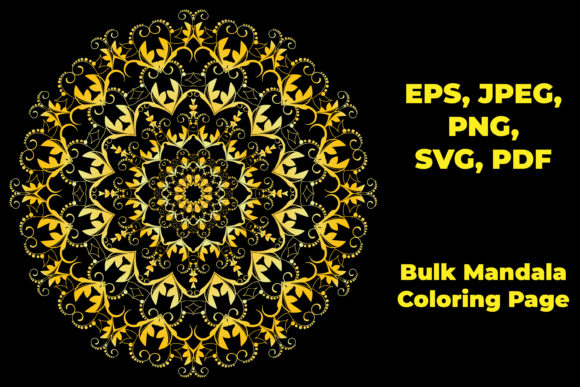 5 Floral Roubed Mandala Coloring Page