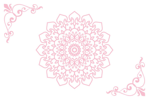 Art Floral Mandala Pink Design