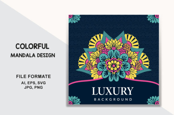 Colorful Floral Mandala Ornamental