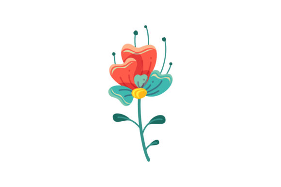 Cute Floral Icon Illustration