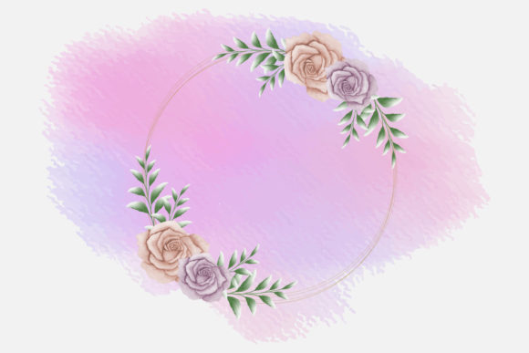 Elegant Watercolor Floral Frame