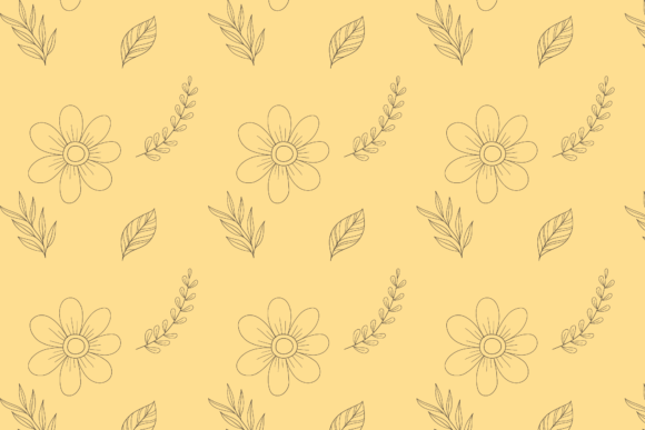 Floral Brown Wallpaper Ornament Pattern