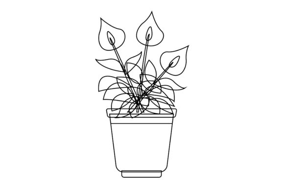 Floral Decoration Icon Outline Design