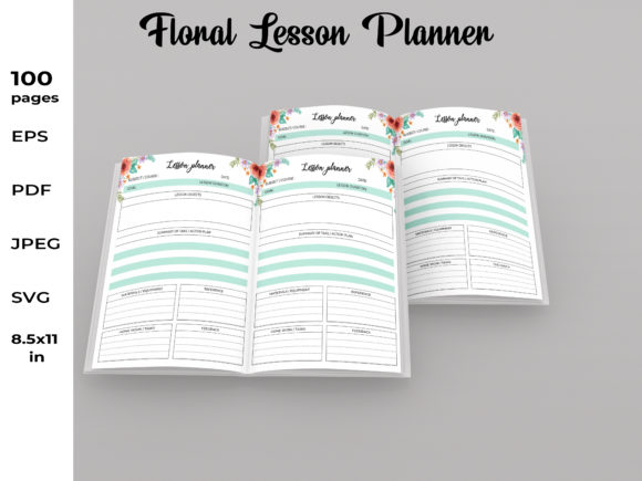 Floral Lesson Planner KDP Interior