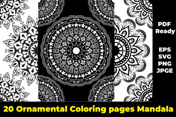 Floral Mandala Coloring Book Pages Adult