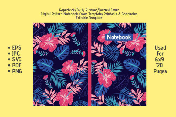 Floral Patterned KDP Cover Notebook