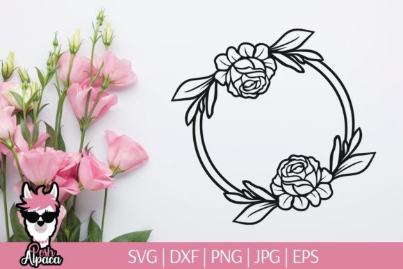 Floral Wedding Frame Monogram