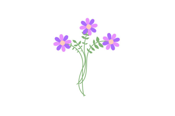 Garden Floral Icons Line Style