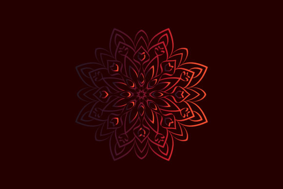 Mandala Decoration Red Color Floral Art