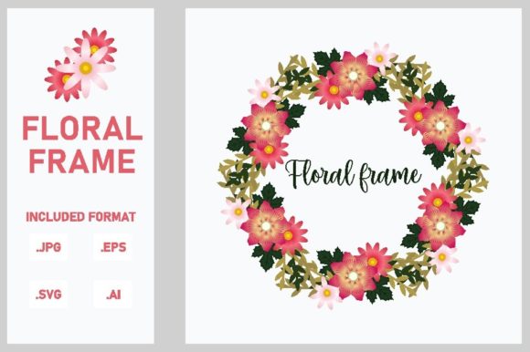 Square Floral Frame Design