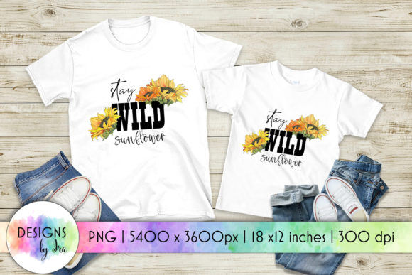 Stay Wild Sunflower Print Floral Frame